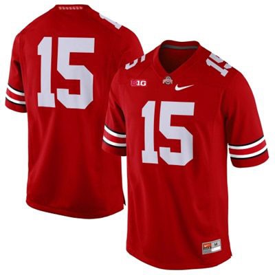 Ohio State Buckeyes Men's Only Number #15 Red Authentic Nike College NCAA Stitched Football Jersey CV19J86CH